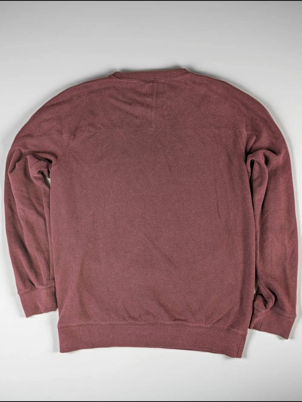 Y2K Fox Crew Neck‎ Moto Sweatshirt Men's L Maroon Front Pocket Metal Logo